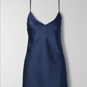 Wilfred Only Slip Dress Mini in Navy blue size S